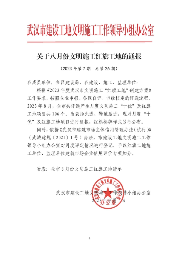 千子山生活垃圾焚燒發電項目二期再次獲評武漢市文明施工“紅旗工地”-附圖1.jpg